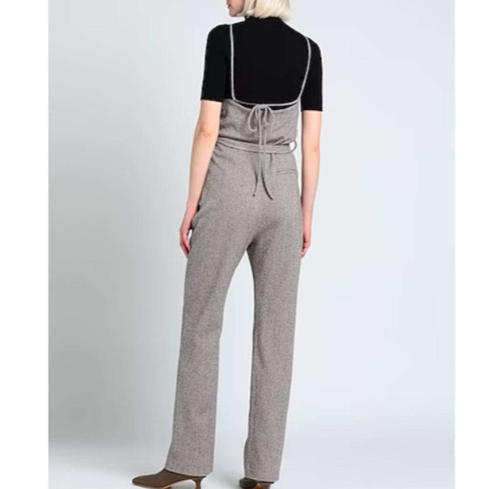 NANUSHKA Womens Jumpsuit Sleeveless Overalls Cotton Blend Straight Leg Gray XS - Picture 3 of 3